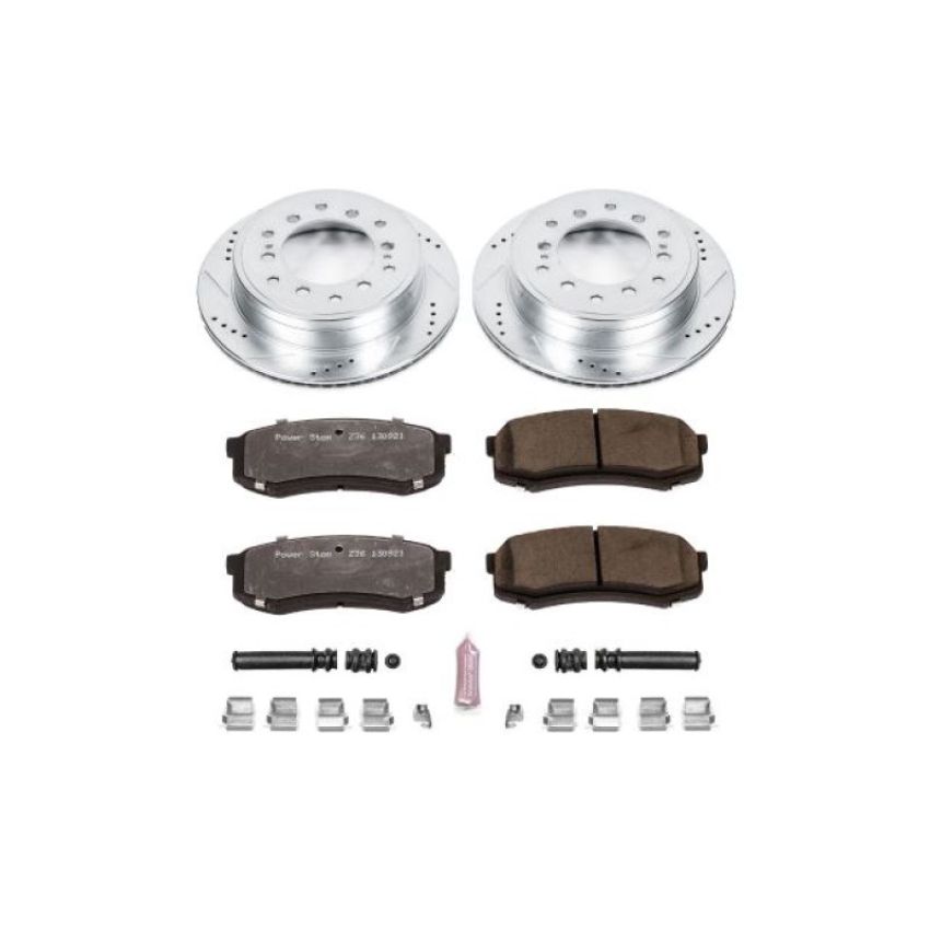 PowerStop K5875-36 Z36 Truck and SUV Carbon-Fiber Ceramic Brake Pad and Drilled & Slotted Rotor Kit