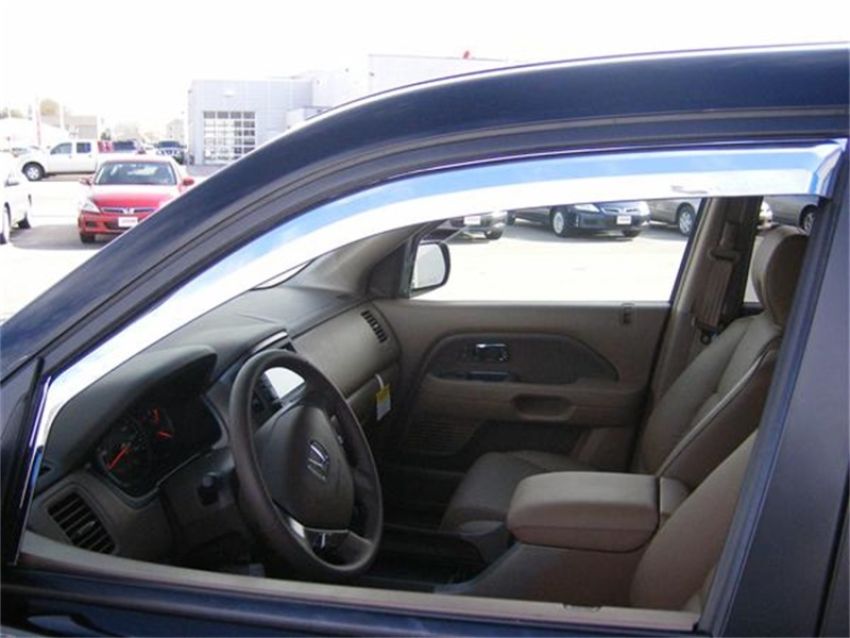 Putco 480401 03-08 Honda Pilot (Front Only) Element Chrome Window Visors