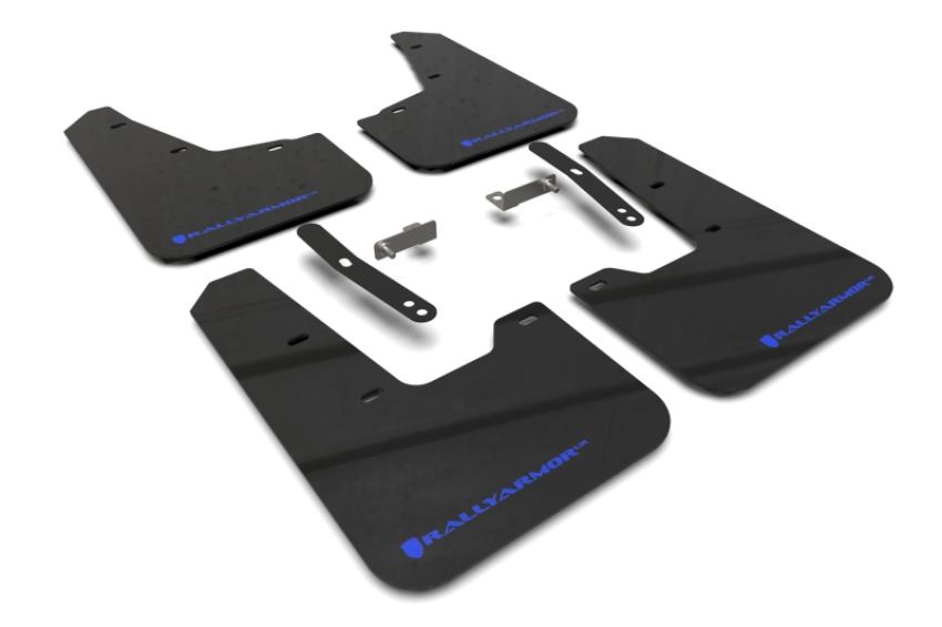 Rally Armor MF21-UR-BLK-BL Black Mud Flap/Blue Logo