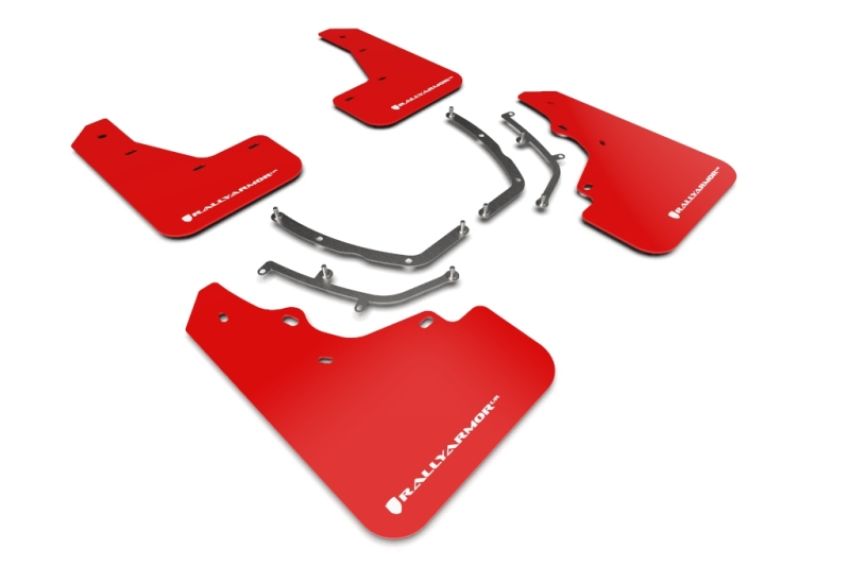Rally Armor MF61-UR-RD/WH Red Mud Flap/White Logo