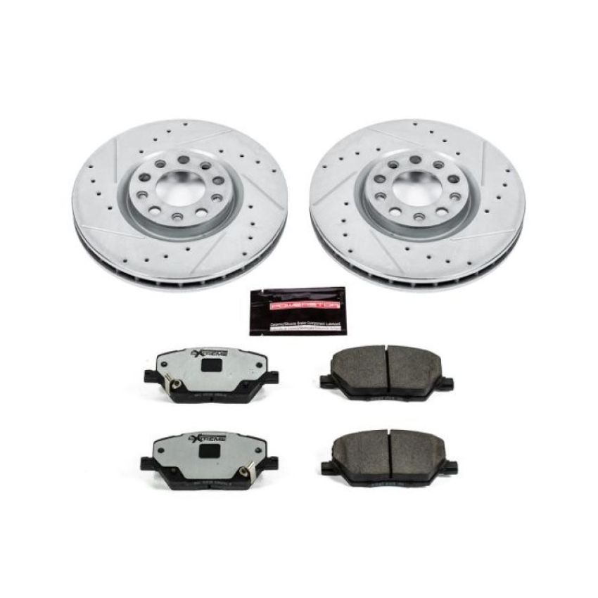 PowerStop K7299-36 Z36 Truck and SUV Carbon-Fiber Ceramic Brake Pad and Drilled & Slotted Rotor Kit