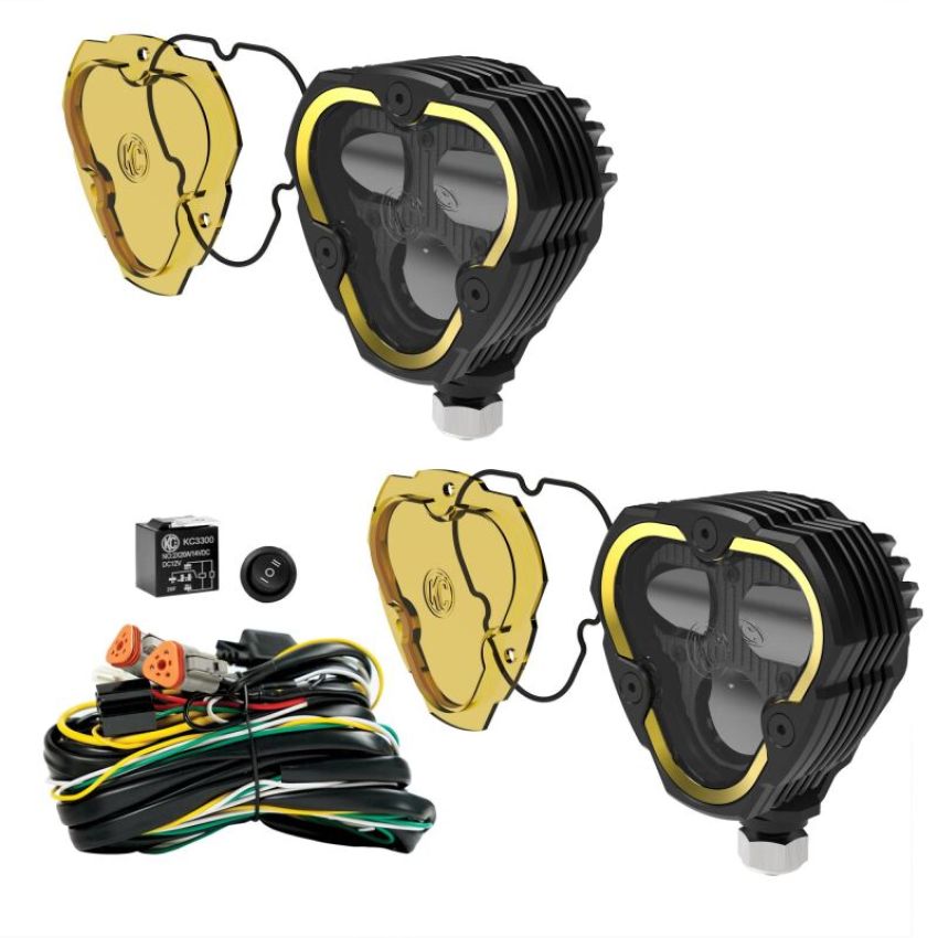 KC HiLiTES 284 KC FLEX ERA 3 LED 3.5IN SAE FOG 2-LIGHT MASTER KIT