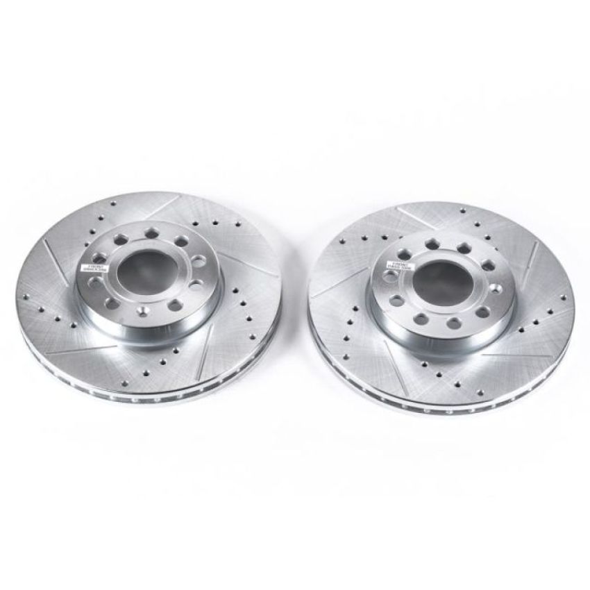 PowerStop EBR830XPR PowerStop Evolution Performance Drilled, Slotted & Plated Brake Rotor Pair