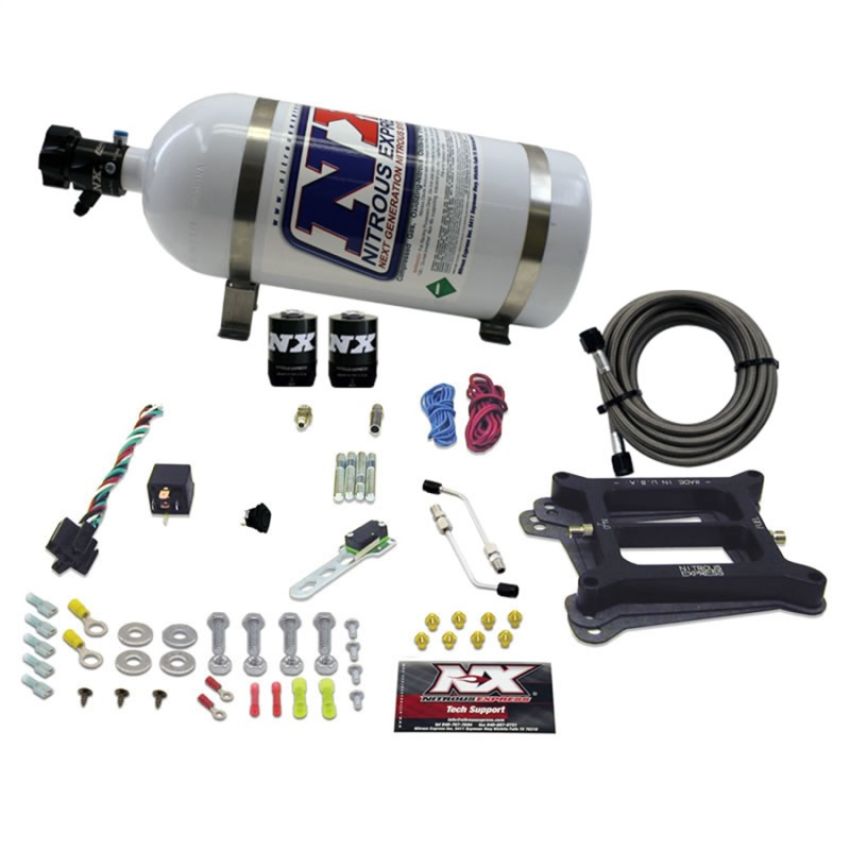 Nitrous Express 50045-10 4150 4-BBL/ALCOHOL (100-200-300-400-500HP) WITH 10LB BOTTLE