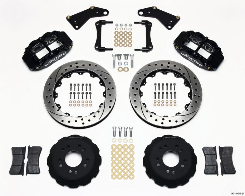 Wilwood 140-10616-D Narrow Superlite 6R Front Hat Kit 13.06in Drilled 65-82 Corvette C2/C3