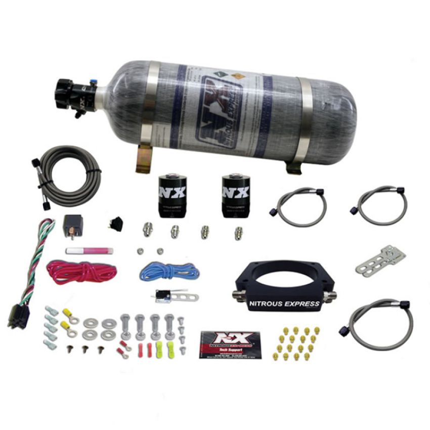 Nitrous Express 20933-12 LS 102mm PLATE SYSTEM (50-400HP) W/ 12LB COMPOSITE BOTTLE