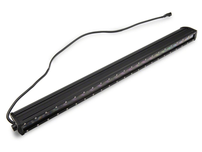 Raxiom J139110 18-23 Jeep Wrangler JL Axial Series 30-In Single Row LED Light Bar w/ Hood Mounting Brackets