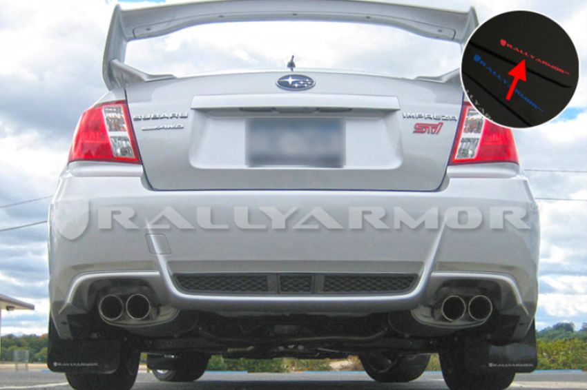Rally Armor MF19-UR-BLK/RD Black Mud Flap/Red Logo