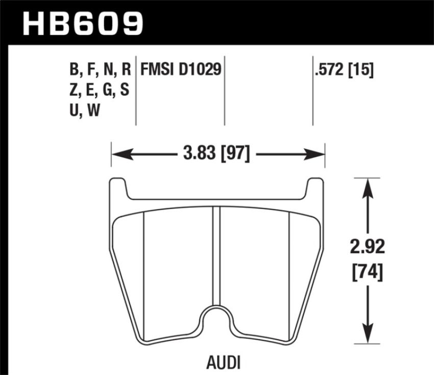 Hawk Performance HB609F.572 HPS Disc Brake Pad