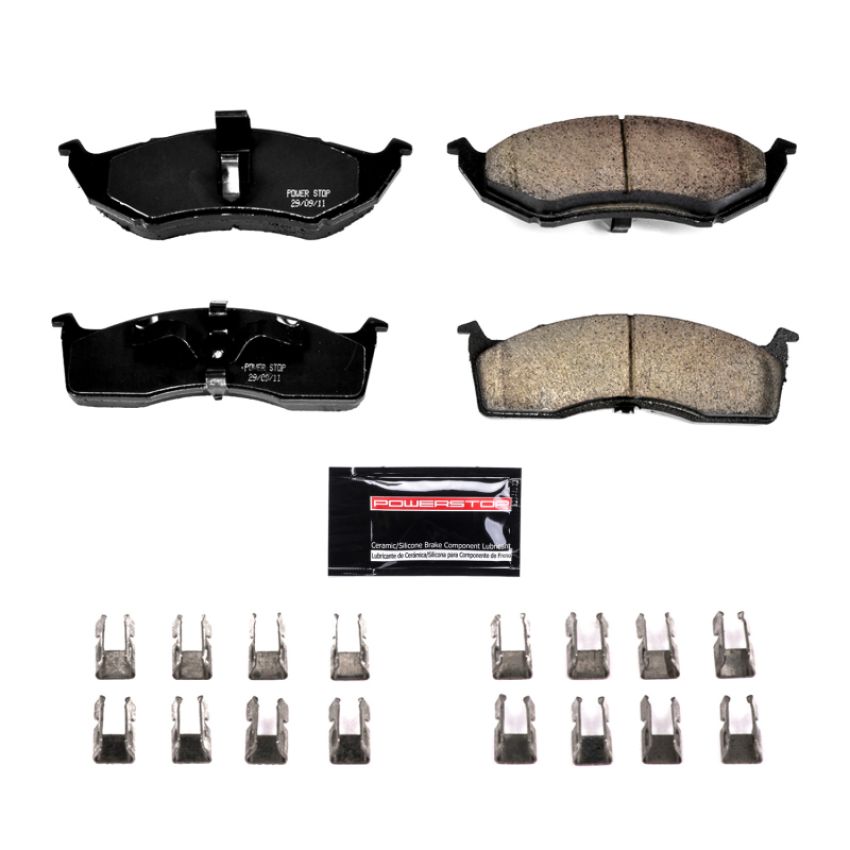PowerStop Z23-642 PowerStop - Z23 Daily Driver Carbon-Fiber Ceramic Brake Pads with Hardware Kit