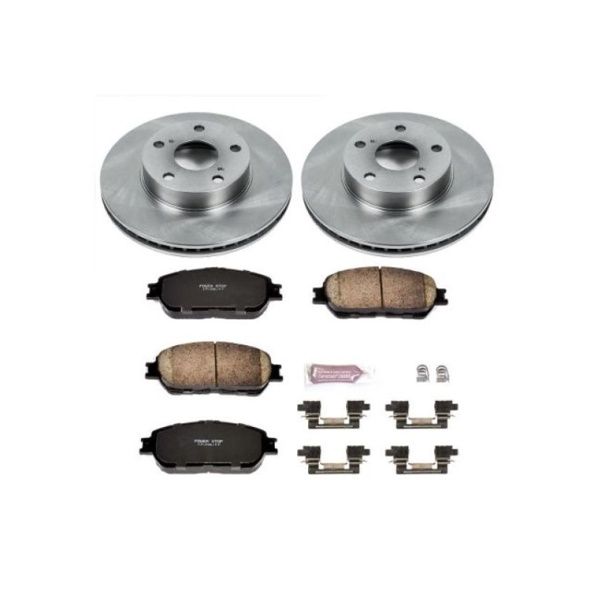 PowerStop KOE5431 OE Stock Replacement Low-Dust Ceramic Brake Pad and Rotor Kit