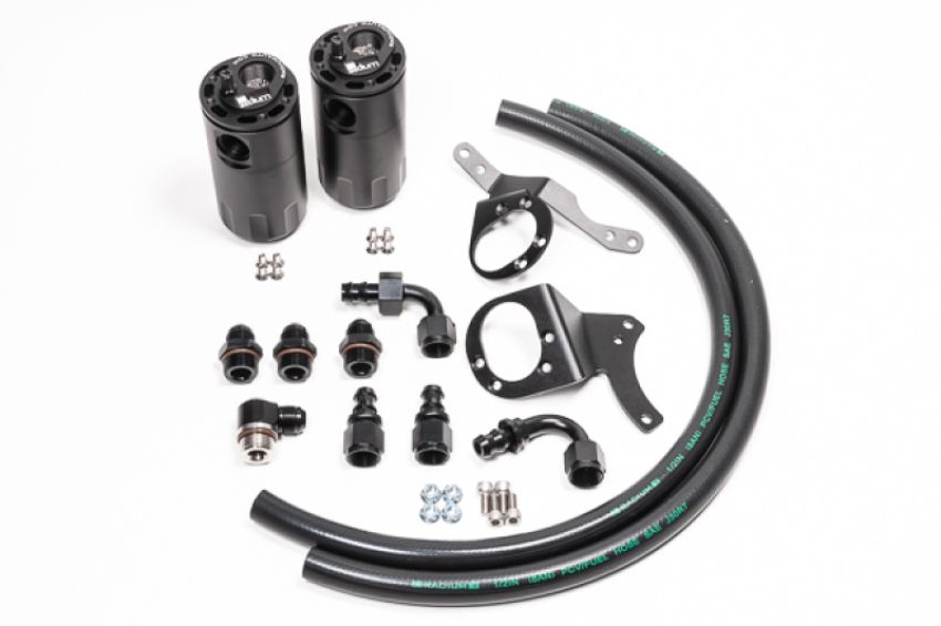 Radium Engineering 20-0325-FL DUAL CATCH CAN KIT, 15-17 MUSTANG GT, FLUID LOCK