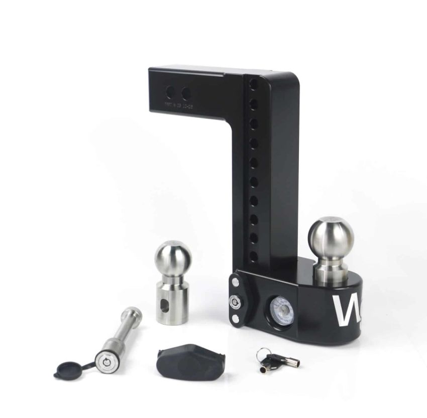 Weigh Safe WS10-2.5-KA-CER-BLA 10in Drop Hitch w/Built-in Scale & 2.5in Shank (8K/18.5K GTWR) w/WS05 - Black Cerakote