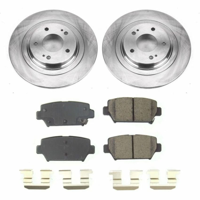 PowerStop KOE8434 OE Stock Replacement Low-Dust Ceramic Brake Pad and Rotor Kit
