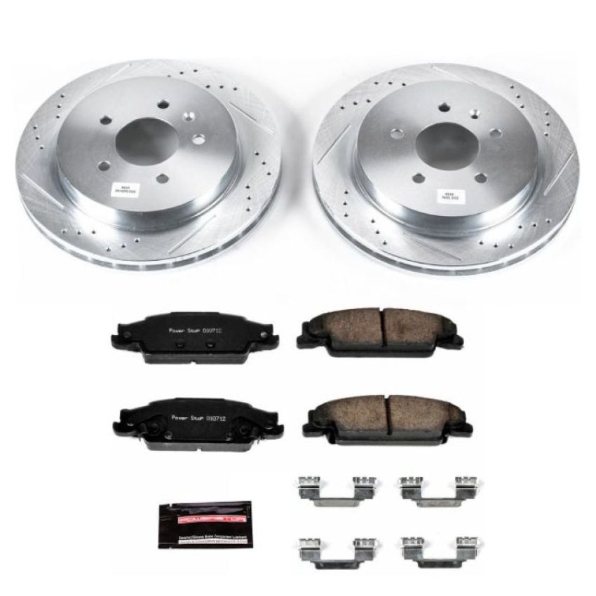 PowerStop K1425 Z23 Daily Driver Carbon-Fiber Ceramic Brake Pad and Drilled & Slotted Rotor Kit