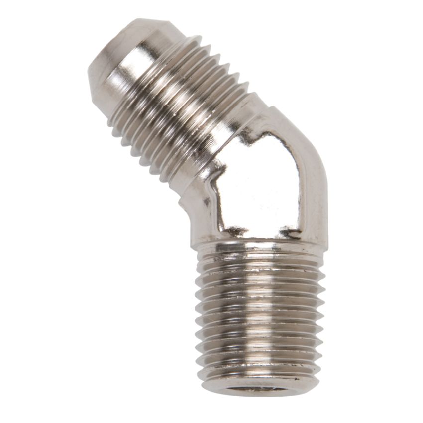 Russell 660941 Performance -4 AN to 1/8in NPT 45 Degree Flare to Pipe Adapter