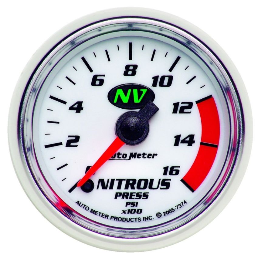AutoMeter 7374 GAUGE, NITROUS PRESSURE, 2 1/16
