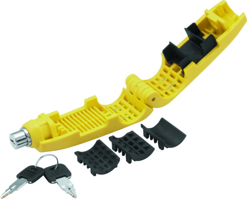 BikeMaster 132255 Bully Lock Bully Grip Lock - Yellow
