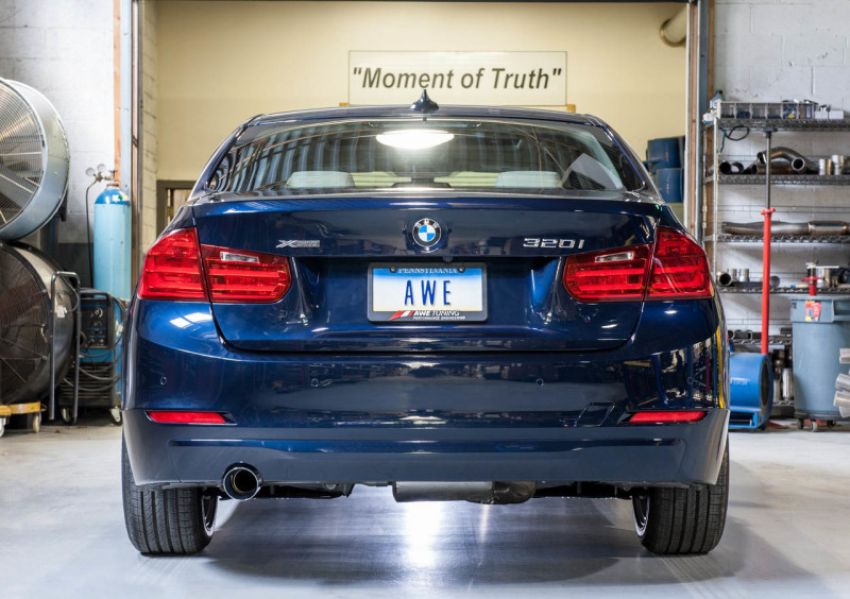AWE Tuning 3015-22042 BMW F30 320i Touring Exhaust w/Performance Mid Pipe - Chrome Silver Tip (90mm)