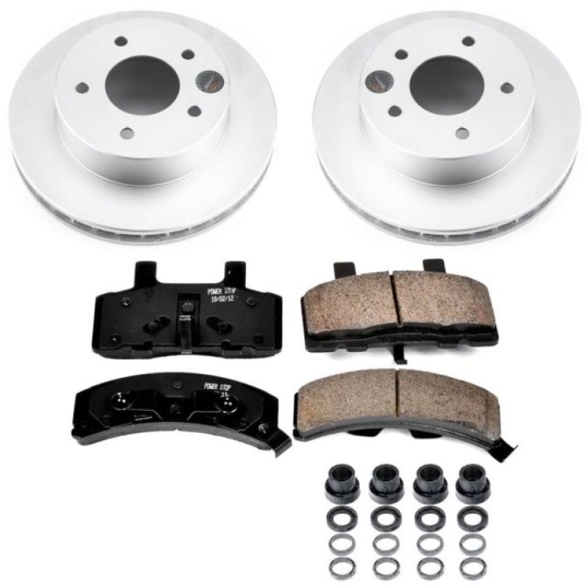PowerStop CRK4873 Genuine Geomet Coated Rotor and Low-Dust Ceramic Brake Pad Kit