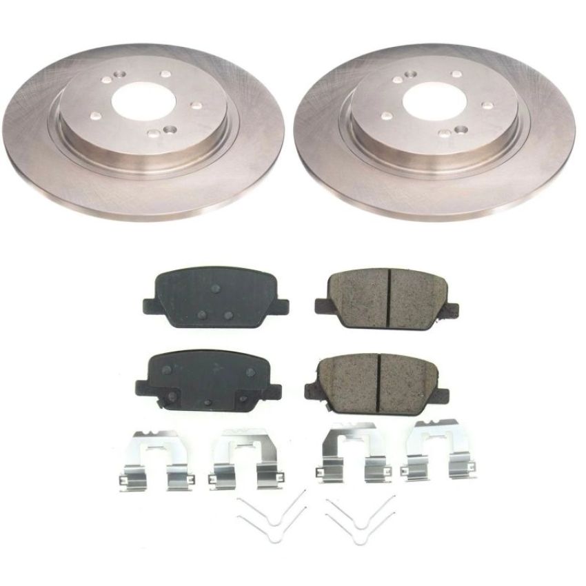 PowerStop KOE8310 OE Stock Replacement Low-Dust Ceramic Brake Pad and Rotor Kit