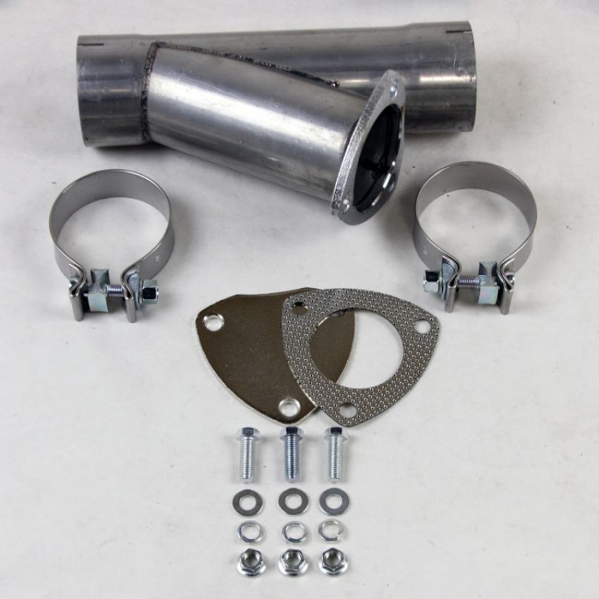 Granatelli Motor Sports 304520 Manual Exhaust Cutout - Aluminized Mild Steel - Slip Fit