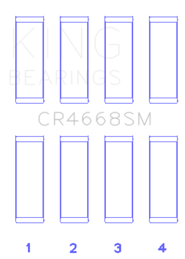 King Chrysler/Mitsubishi/Hyundai/Kia World Engine (Size Standard) Connecting Rod Bearing Set