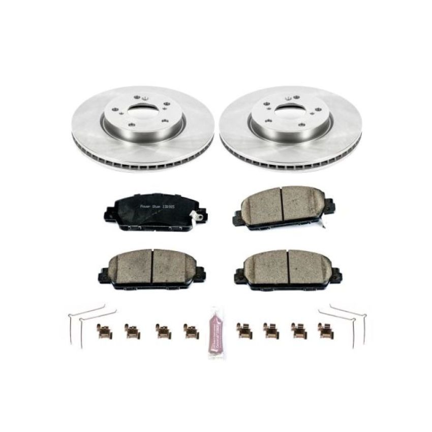 PowerStop KOE6515 OE Stock Replacement Low-Dust Ceramic Brake Pad and Rotor Kit