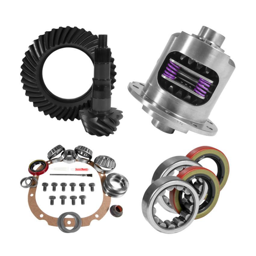 Yukon Gear & Axle YGK2037 Yukon 8.8in Ford 3.31 Rear Ring & Pinion Install Kit 31 Spline Positraction 2.53in Axle Bearings