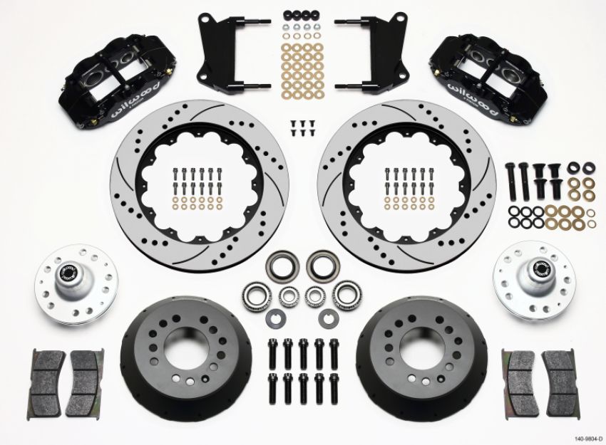 Wilwood 140-9804-D Narrow Superlite 6R Front Hub Kit 14.00in Drilled 67-69 Camaro 64-72 Nova Chevelle