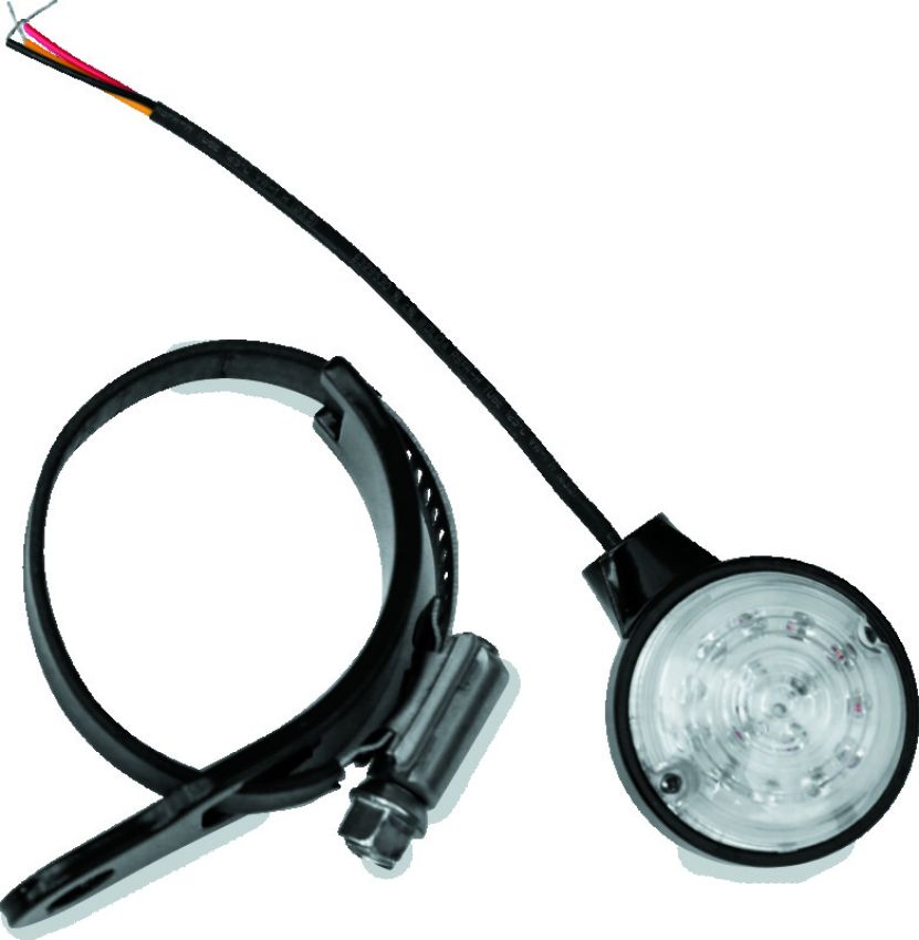 Burly Brand B13-2504B LED Turn Signals Fork Mount Universal - Black/Amber