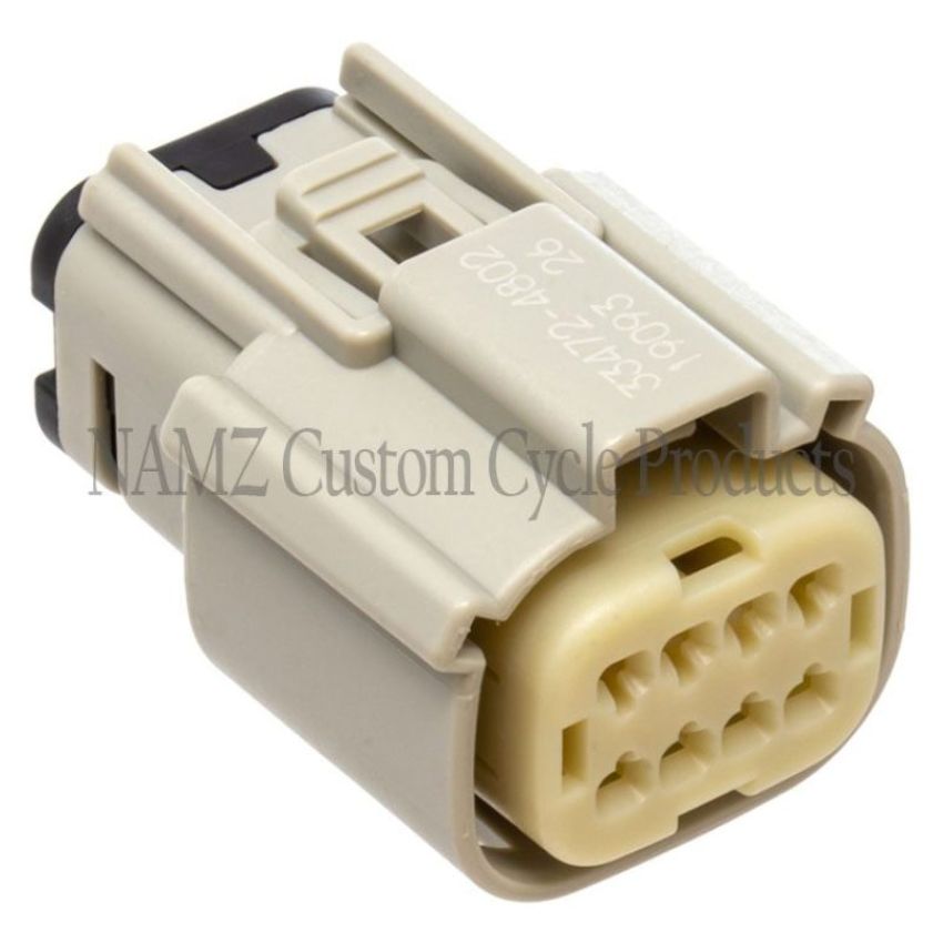 NAMZ NM-33472-0802 07-23 XL/FX/Road King Main Harness Molex MX-150 8-Pos Female Connector - Gray (HD 72469-07GY)