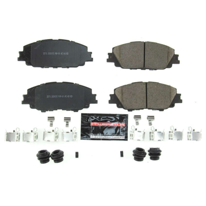 PowerStop Z23-2176 PowerStop - Z23 Daily Driver Carbon-Fiber Ceramic Brake Pads with Hardware Kit