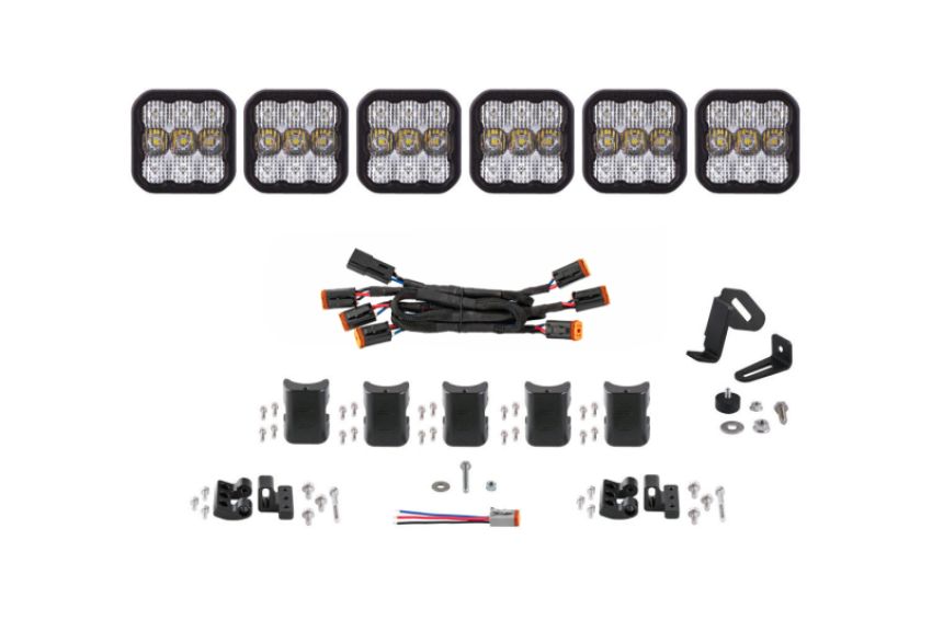 Diode Dynamics DD6798 SS5 Sport Universal CrossLink 6-Pod Lightbar - White Combo