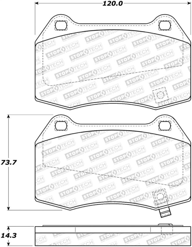 Stoptech 308.09601 Street Brake Pads