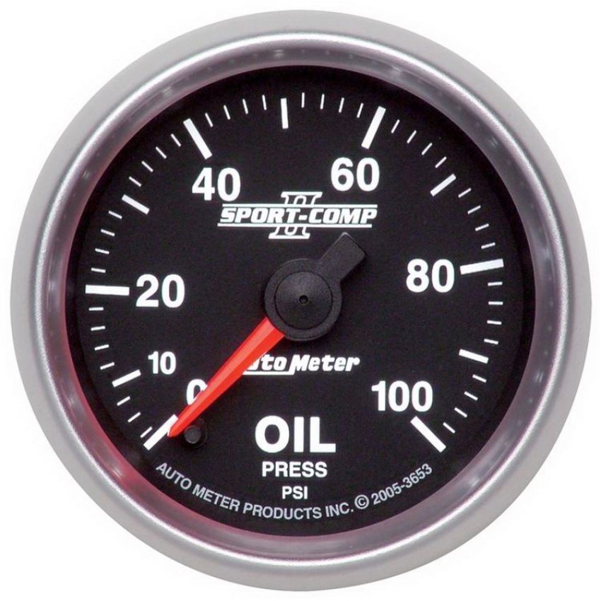 AutoMeter 3653 GAUGE, OIL PRESSURE, 2 1/16