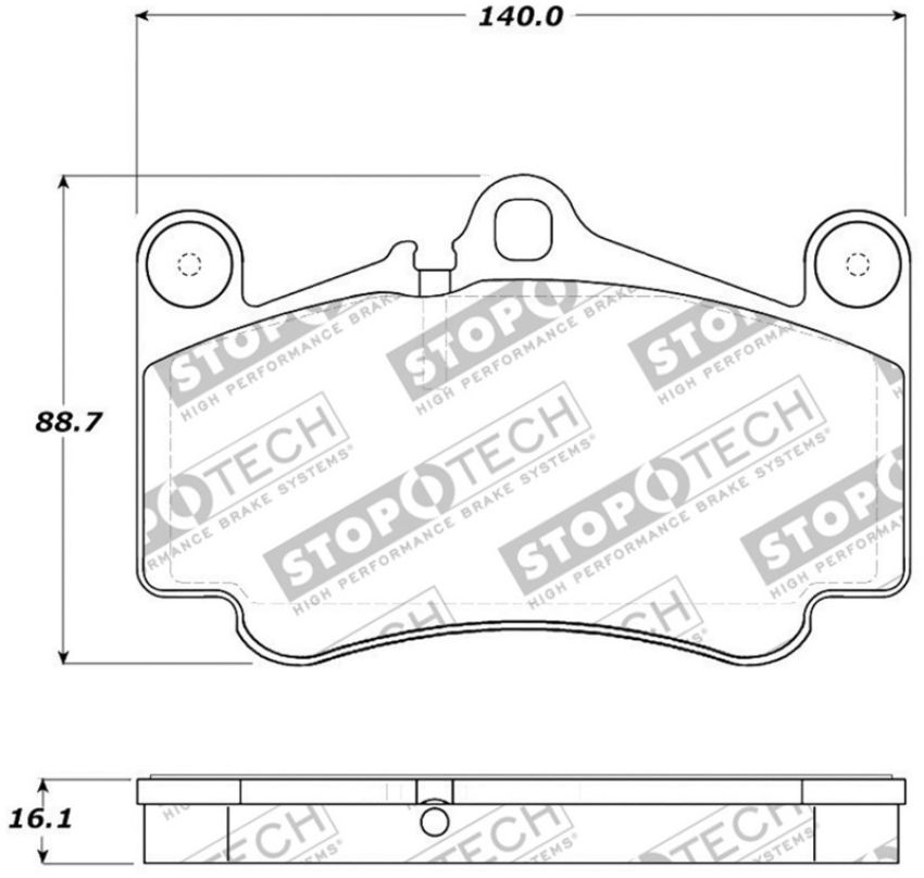 Stoptech 308.09160 Street Touring Brake Pads