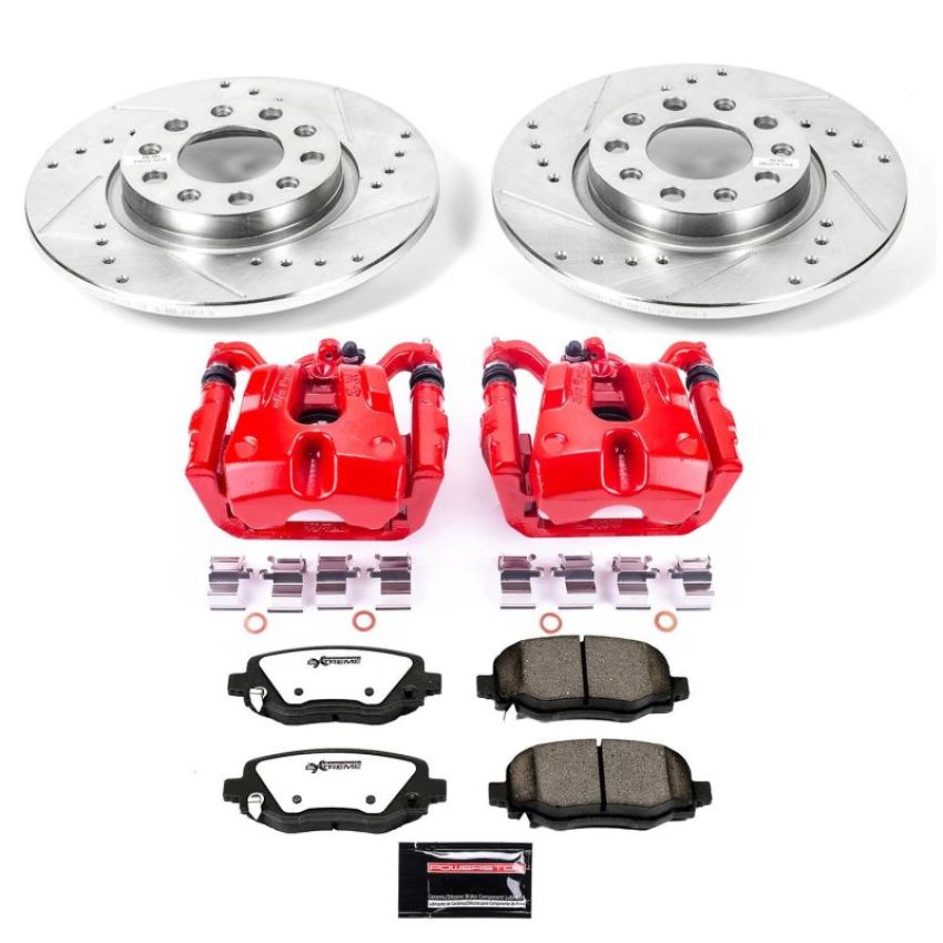 PowerStop KC6543-36 Z36 Truck and SUV Ceramic Brake Pad, Drilled & Slotted Rotor, and Caliper Kit