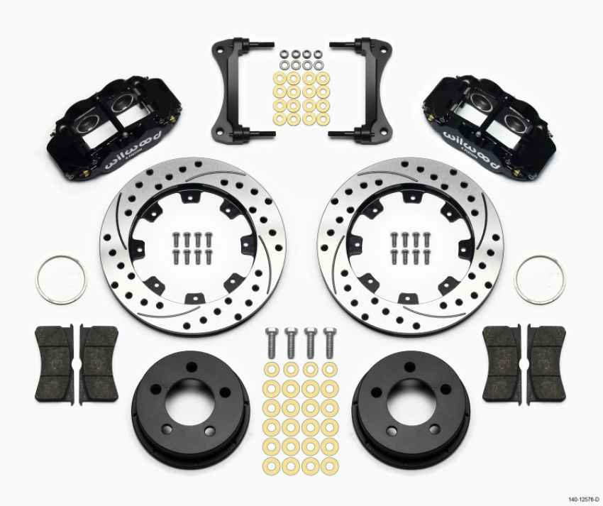 Wilwood 140-12576-D Narrow Superlite 4R Front Kit 12.19in Drilled 87-89 Jeep YJ