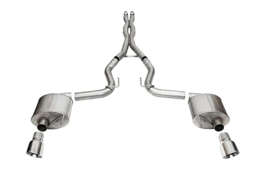 CORSA Performance 21254 Corsa 2024 Ford MustangGT Sport Cat-Back Exhaust System 3.0in Dual Rear Exit w/4.5in Pro Series Tips
