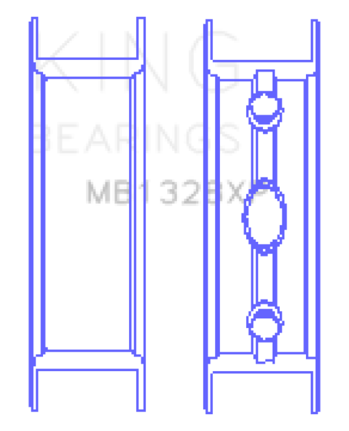 King Engine Bearings MB1328XP King GM Vortec / LS Series Gen III IV - Flange Only (From Set MB5013XP)