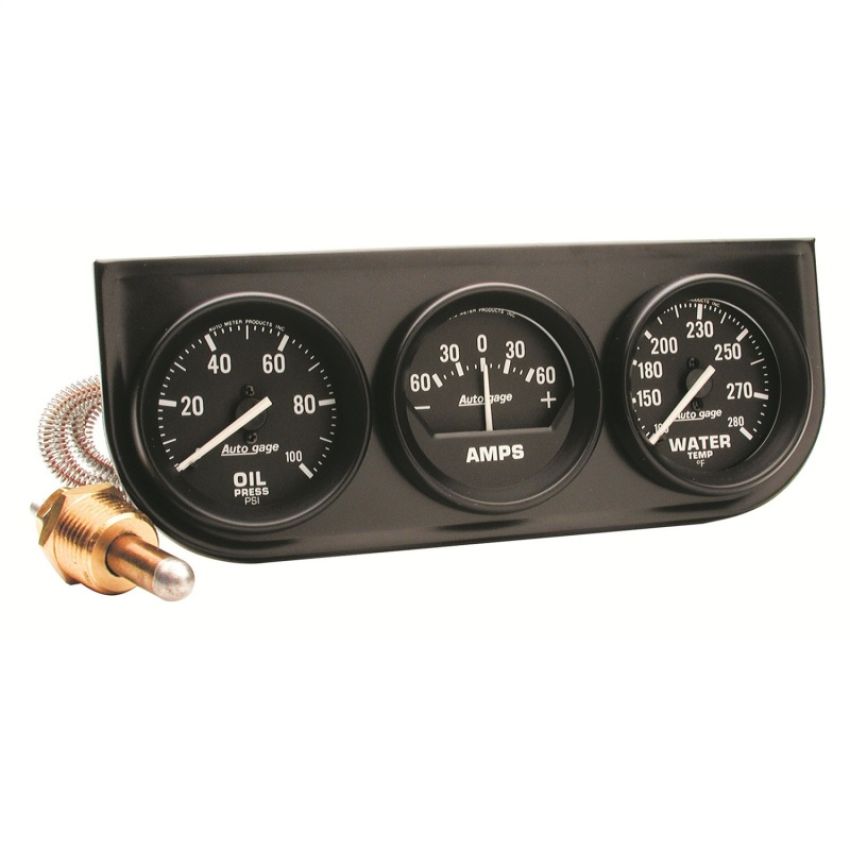 AutoMeter 2393 GAUGE CONSOLE, OILP/WTMP/AMP, 2