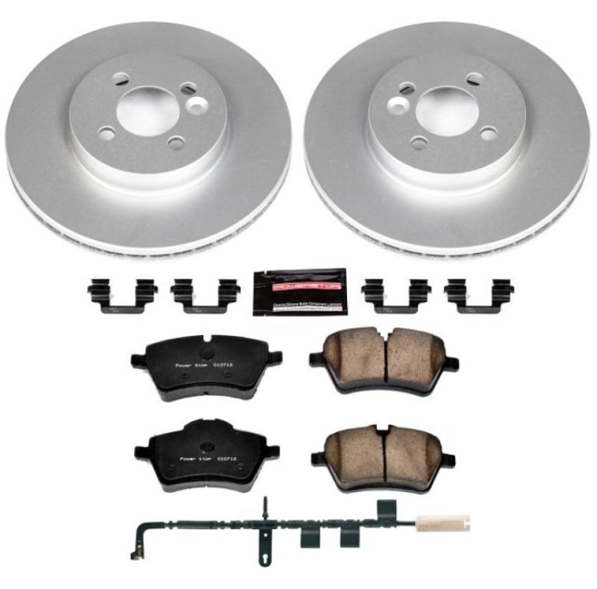PowerStop CRK6068 Genuine Geomet Coated Rotor and Carbon-Fiber Ceramic Brake Pad Kit
