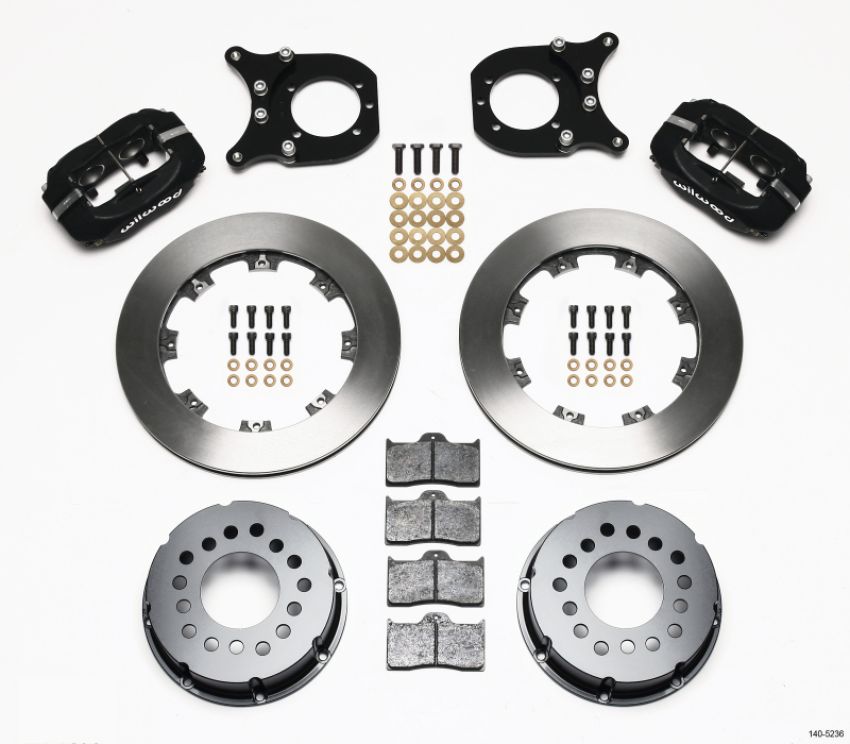 Wilwood 140-5236-B Forged Dynalite P/S Rear Kit Chev 12 Bolt w/Clip Eliminator