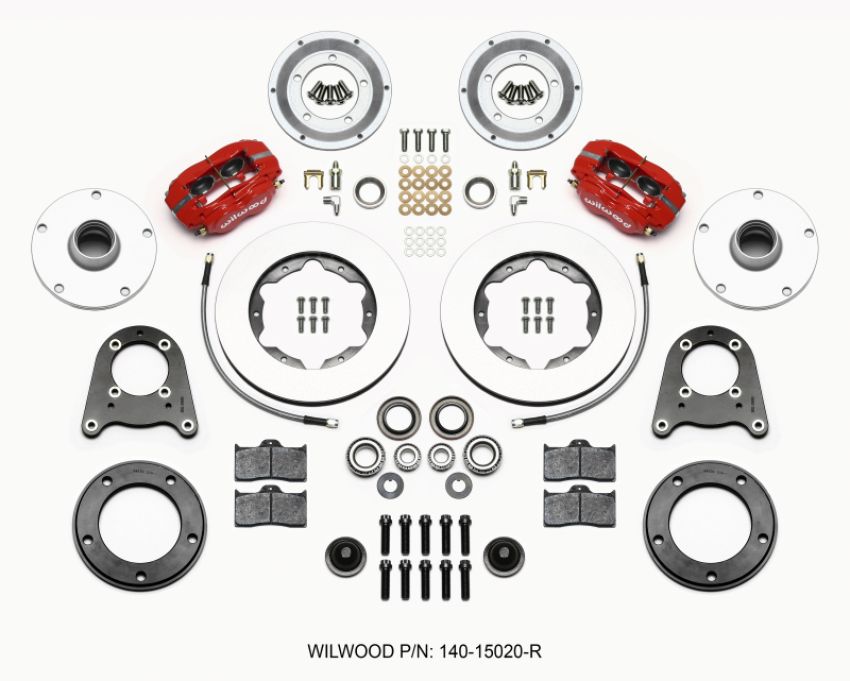 Wilwood 140-15020-R Forged Dynalite-M Front Kit 10.75in Red 1950-1955 MG-TD/TF