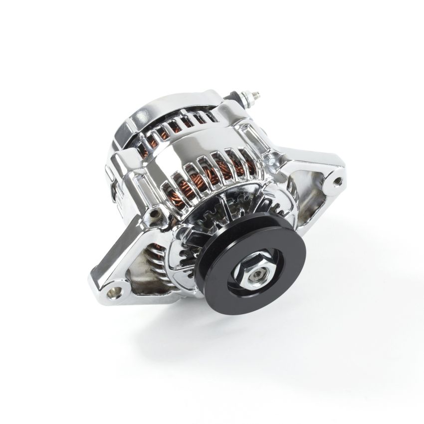 Top Street Performance ES1015BK Mini Denso Style Race Serpentine 90 Amps