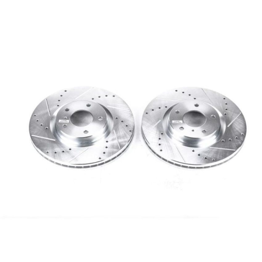 PowerStop JBR1112XPR PowerStop Evolution Performance Drilled, Slotted & Plated Brake Rotor Pair