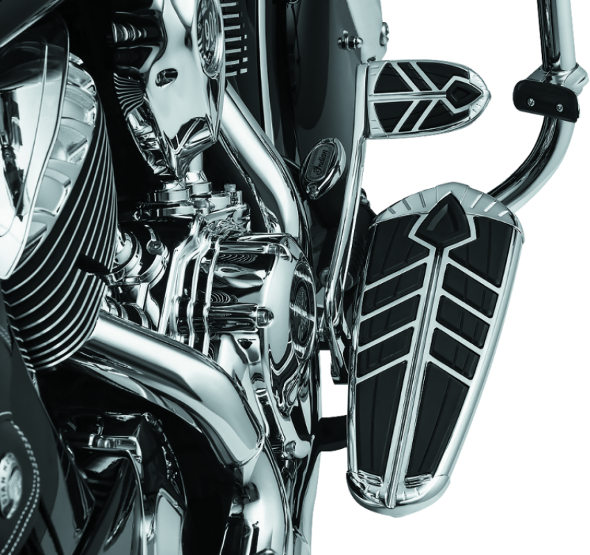 Kuryakyn 5650 Spear Driver Floorboard Inserts Indian Chrome