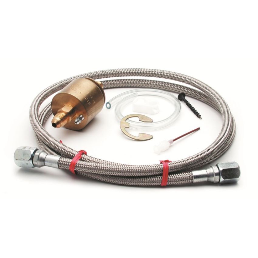 AutoMeter 5282 FUELP ISOLATOR KIT, FOR 100PSI GA, BRASS, INCL. 4FT. #4 BRAIDED STAINLESS LINE