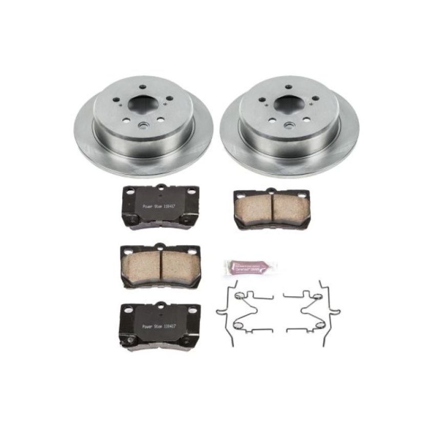 PowerStop KOE195 OE Stock Replacement Low-Dust Ceramic Brake Pad and Rotor Kit